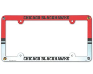 Chicago Blackhawks License Plate Frame Plastic Full Color Style