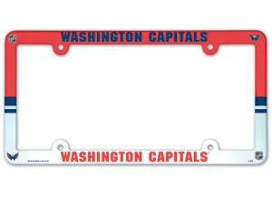 Washington Capitals License Plate Frame Plastic Full Color Style