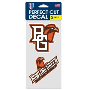 Bowling Green State Falcons Decal 4x4 Perfect Cut Set of 2