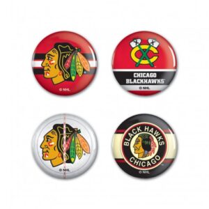 Chicago Blackhawks Buttons 4 Pack