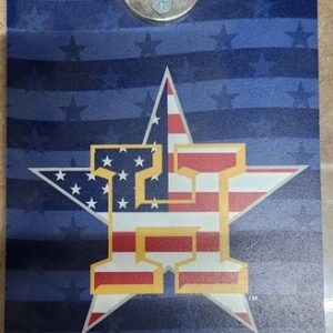 Houston Astros Sign Wood 5x11 Bottle Opener Patriotic