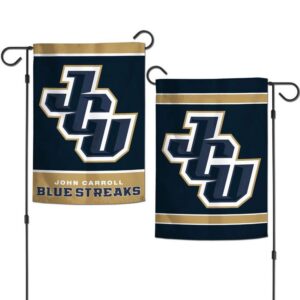 John Carroll Blue Streaks Flag 12X18 Garden Style