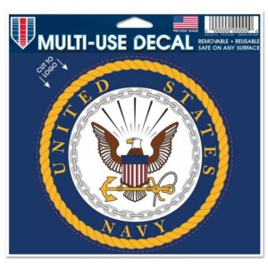 US Navy Decal 5x6 Multi Use Color Cut to Logo