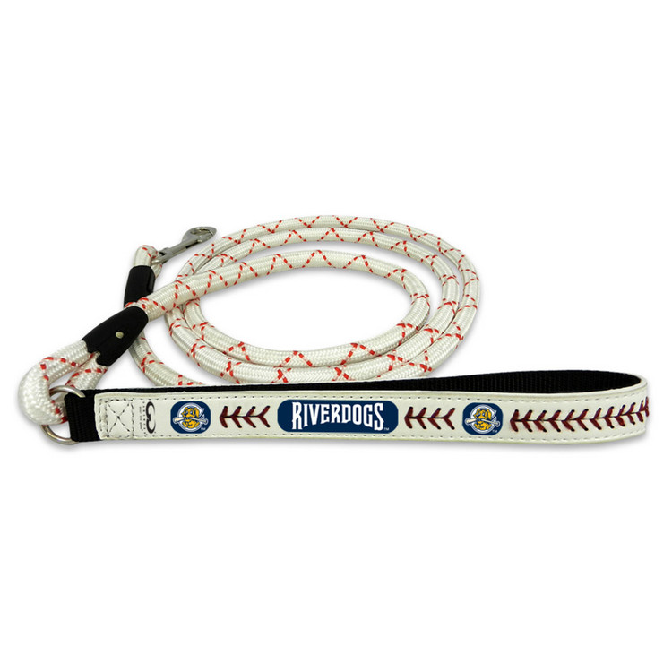 Charleston RiverDogs Pet Leash Leather Frozen Rope Baseball Size Medium CO