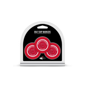 Wisconsin Badgers Golf Chip with Marker 3 Pack