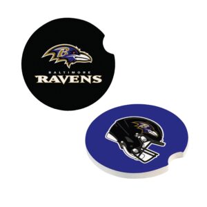 Baltimore Ravens Car Coaster Set 2 Pack