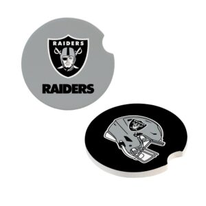 Las Vegas Raiders Car Coaster Set 2 Pack