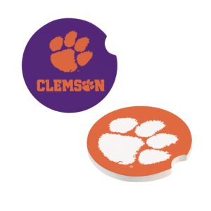 Clemson Tigers Car Coaster Set 2 Pack