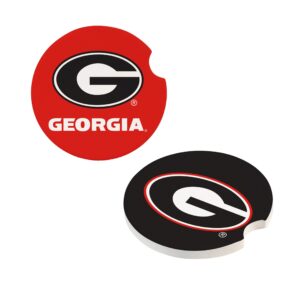 Georgia Bulldogs Car Coaster Set 2 Pack