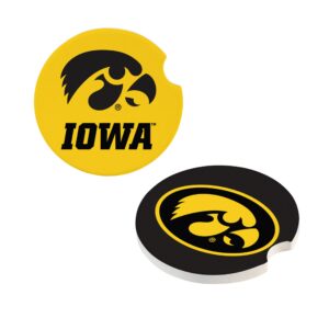 Iowa Hawkeyes Car Coaster Set 2 Pack