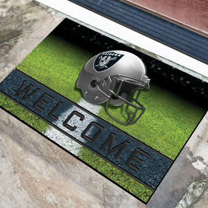 Las Vegas Raiders Door Mat 18x30 Welcome Crumb Rubber