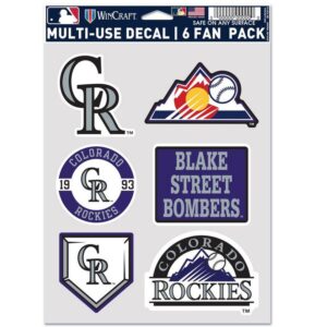 Colorado Rockies Decal Multi Use Fan 6 Pack