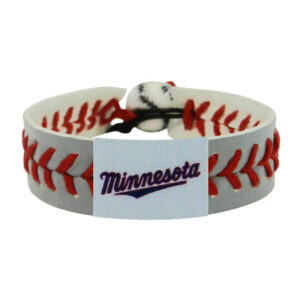 Minnesota Twins Bracelet Team Color Baseball Minnesota Script Logo Gray CO
