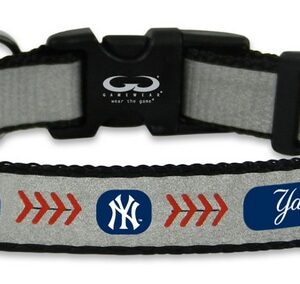 New York Yankees Pet Collar Reflective Baseball Size Toy CO