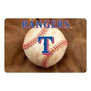 Texas Rangers Pet Bowl Mat Classic Baseball Size Large