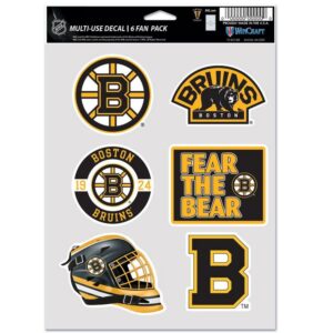 Boston Bruins Decal Multi Use Fan 6 Pack