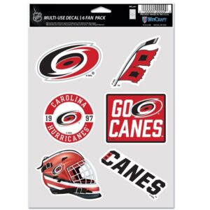 Carolina Hurricanes Decal Multi Use Fan 6 Pack