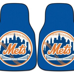 New York Mets Car Mats Printed Carpet 2 Piece Set