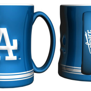 Los Angeles Dodgers Coffee Mug 14oz Sculpted Relief Team Color