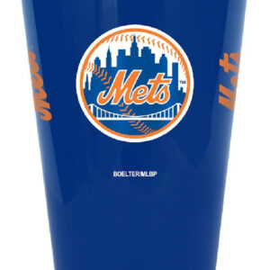 New York Mets Glass 20oz Pint Plastic Insulated CO