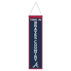 Atlanta Braves Banner Wool 8x32 Heritage Slogan Design