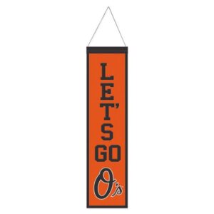Baltimore Orioles Banner Wool 8x32 Heritage Slogan Design