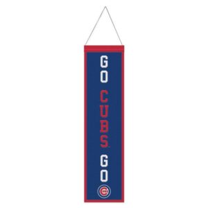 Chicago Cubs Banner Wool 8x32 Heritage Slogan Design