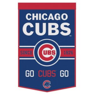 Chicago Cubs Banner Wool 24x38 Dynasty Slogan Design