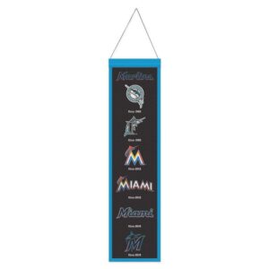 Miami Marlins Banner Wool 8x32 Heritage Evolution Design