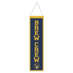 Milwaukee Brewers Banner Wool 8x32 Heritage Slogan Design