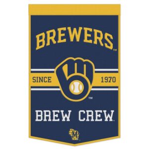 Milwaukee Brewers Banner Wool 24x38 Dynasty Slogan Design