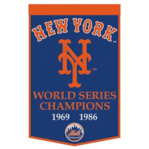 New York Mets Banner Wool 24x38 Dynasty Champ Design