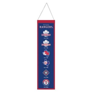 Texas Rangers Banner Wool 8x32 Heritage Evolution Design