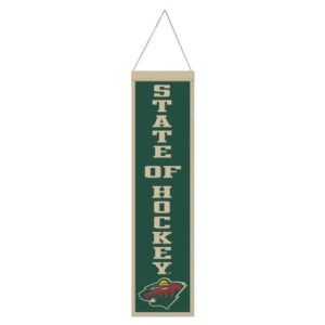 Minnesota Wild Banner Wool 8x32 Heritage Slogan Design
