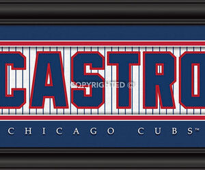 Chicago Cubs Print 8x24 Signature Style Starlin Castro