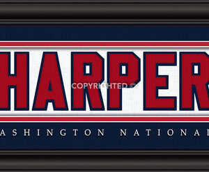 Washington Nationals Bryce Harper Print - Signature 8"x24"