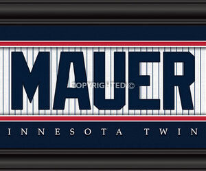 Minnesota Twins Print 8x24 Signature Style Joe Mauer