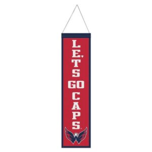 Washington Capitals Banner Wool 8x32 Heritage Slogan Design