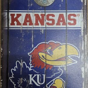 Kansas Jayhawks Sign Wood 5x11 Bottle Opener Alternate