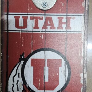 Utah Utes Sign Wood 5x11 Bottle Opener Alternate