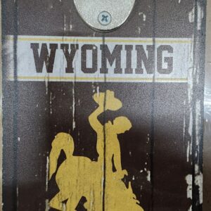 Wyoming Cowboys Sign Wood 5x11 Bottle Opener Alternate