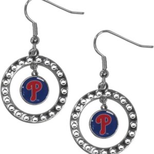 Philadelphia Phillies Earrings Hoop Rhinestone CO
