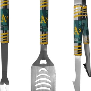 Oakland Athletics Utensil Set Grilling BBQ Stainless Steel 3 Piece CO