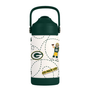 Green Bay Packers Kids Bottle 12oz Stainless Steel Mascot
