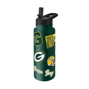 Green Bay Packers Quencher Bottle 34oz Stainless Steel Dreamweave