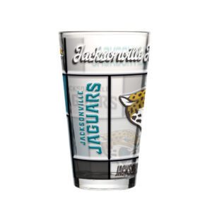 Jacksonville Jaguars Pint Glass 16oz Quilted Stained Boxed