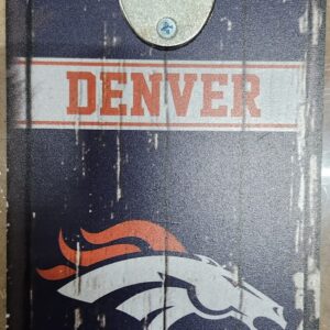 Denver Broncos Sign Wood 5x11 Bottle Opener Alternate