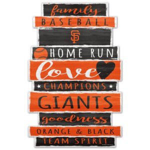 San Francisco Giants Sign 11x17 Wood Family Word
