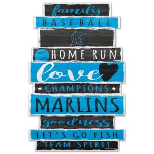 Miami Marlins Sign 11x17 Wood Family Word
