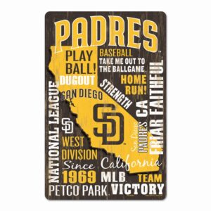 San Diego Padres Sign 11x17 Wood Wordage